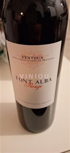 Rhônen laakso Ventoux Font Alba Rouge 2020