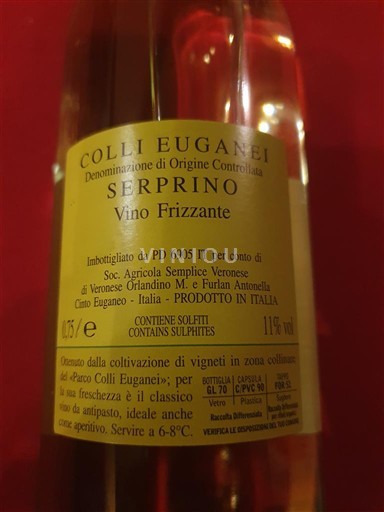 Vêneto Colli Euganei Soc. Agricola Semplice Veronese Serprino 2023