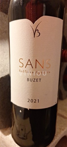 Jugozahod Buzet Les Vignerons de Buzet Sans Sulfites Ajoutés 2021