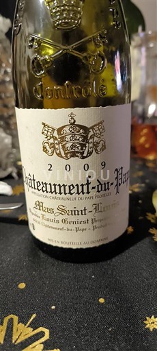 Vale do Ródano Châteauneuf-du-Pape Mas Saint-Louis 2009