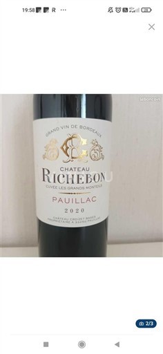 Bordeaux Pauillac Château Richebon Les Grands Monts 2020