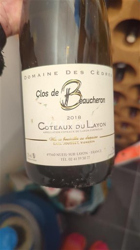 Wines Blanc moelleux Clos de Beaucheron Domaine S Cèdres 2018 France Loire Valley Coteaux-du-Layon AOC