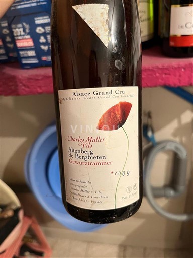 Alsace Ikke specificeret Grand Cru Charles MULLER et Fils Altenberg de Bergbieten Gewurztraminer 2009