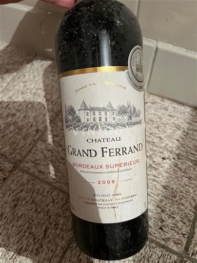 Bordeaux Bordeaux Supérieur Château Grand Ferrand 2009
