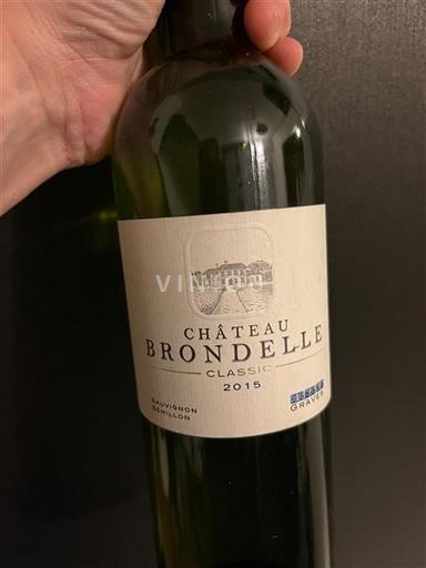 Bordeaux Graves Château Brondelle Classic 2015