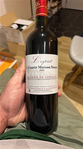 Bordeaux Lalande-de-Pomerol La Faurie Maison Neuve L'esprit 2020