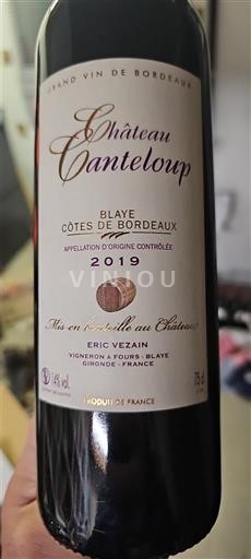 Burdeos Blaye-Côtes de Burdeos Château Canteloup 2019