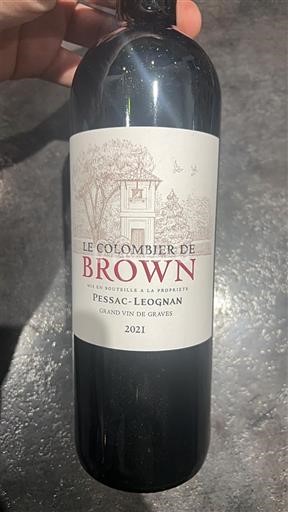 Bordeaux Pessac-Léognan Le Colombier de Brown 2021