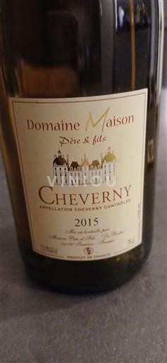 Wines Rouge sec Domaine Maison Père & Fils 2015 France Loire Valley Cheverny AOC