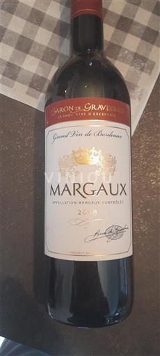 Bordeaux Margaux Baron de Gravelines 2014