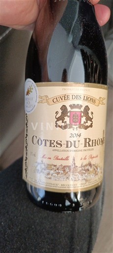 Valle del Ródano Côtes del Ródano Cuvée des Lions 2014