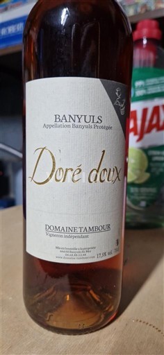 Rượu vang Orange sec Doré doux Domaine Tambour Non millésimé Pháp Roussillon Banyuls AOC