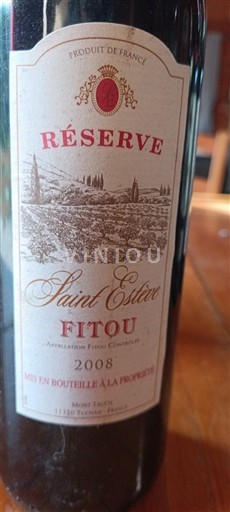 Languedoque Fitou Saint Estève Réserve 2008