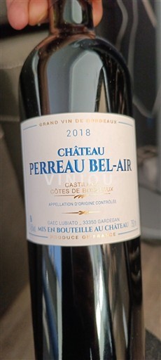 Bordeaux Côtes-de-Bordeaux Château Perreau Bel-Air 2018