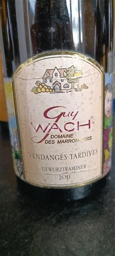 Alsasko Gewürztraminer Vendanges Tardives Domaine S Marronniers 2011