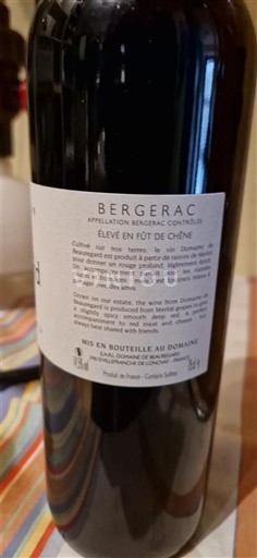 Sud-Ouest Bergerac Domaine Beauregard 2019