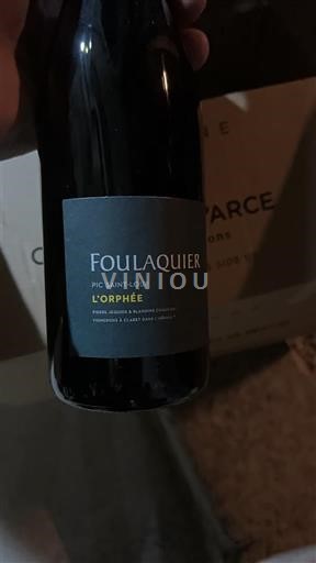 Languedoc Pic-saint-loup Foulaquier L'Orphée 2023