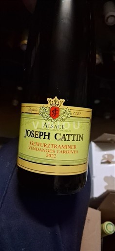 Алзас Аласас Vendanges Tardives Joseph Cattin Gewurztraminer Vendanges Tardives 2022