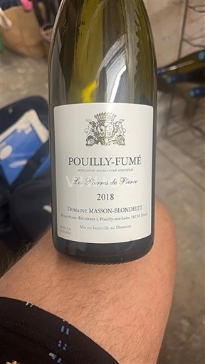 Valle del Loira Pouilly-fumé Domaine Masson-Blondelet Les Pierres de Pierre 2018