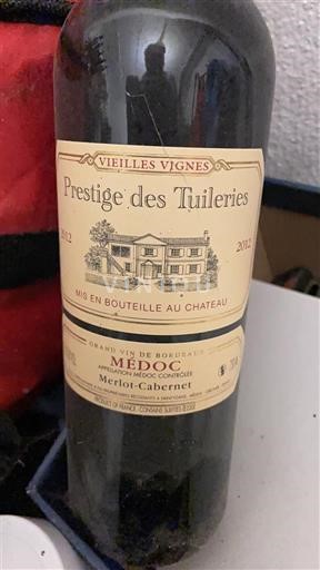 Bordeaux Médoc Prestige des Tuileries Vieilles Vignes 2012