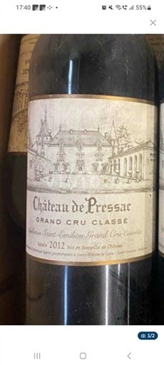 Bordeaux Saint-Émilion Grand Cru Château Pressac 2012
