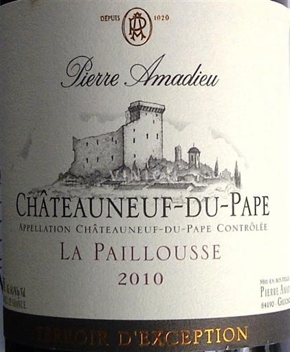 Rhônevallei Châteauneuf-du-Pape Domaine Pierre Amadieu La Paillousse 2010