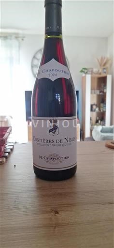 Vinhos Rouge sec M. Chapoutier 2024 França Vale do Ródano Costières de Nîmes AOC