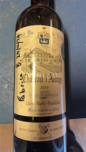 Burdeos Blaye-Côtes de Burdeos Château L'Abbaye Marie-Madeleine 2019