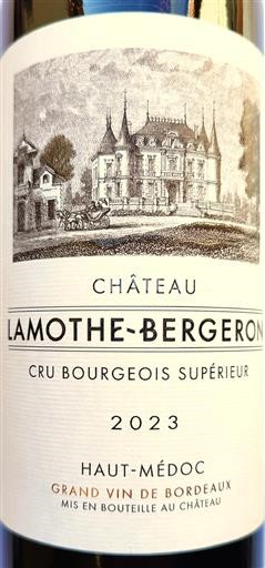Bordeaux Haut-Médoc Château Lamothe Bergeron Cru Bourgeois Supérieur 2023