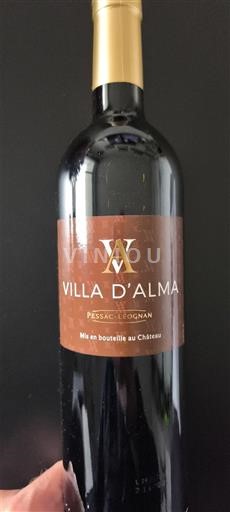 Bordeaux Pessac-Léognan Villa d'Alma Cash vin création 2013