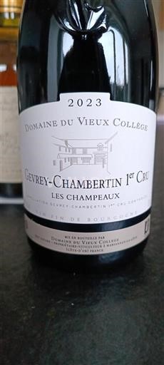 Bourgogne Gevrey-chambertin Premier Cru Domaine Vieux Collège Les Champeaux 2023