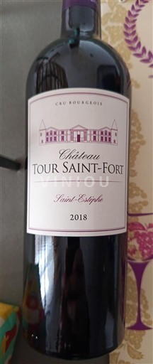 Vine Rouge sec Château Tour Saint-Fort 2018 Frankrig Bordeaux Saint-Estèphe AOC Cru Bourgeois