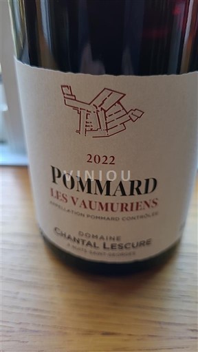 Burgundy Pommard Domaine Chantal Lescure Les Vaumuriens 2022
