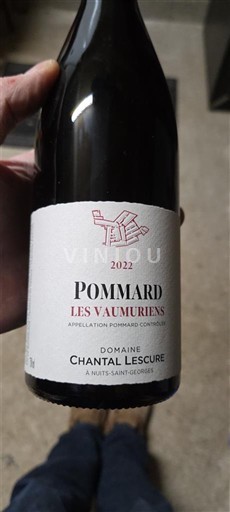 Burgundi Pommard Domaine Chantal Lescure Les Vaumuriens 2022