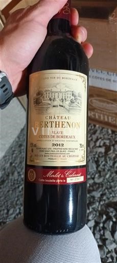 Bordeaux Blaye-Côtes-de-Bordeaux Château Berthenon 2012