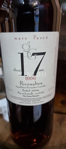 Roussillon Rivesaltes Marc Parcé Élevé 17 ans 1996