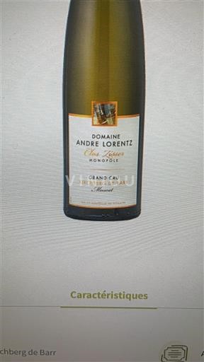 Alsacia Moscatel Grand Cru Domaine André Lorentz Clos Zisser Monopole - Grand Cru Kirchberg de Barr 2023