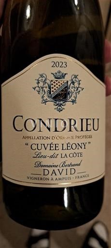 Vallée du Rhône Condrieu Domaine Bertrand David Léony 2023
