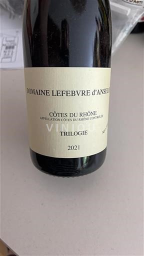 Rona dolina Côtes-du-Rhône Domaine Lefebvre d'Anselme Trilogie 2021