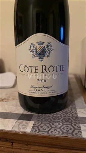 Thung lũng Rhône Côte-rôtie Domaine Bertrand David 2016