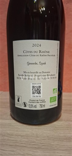 Vallée du Rhône Côtes-du-rhône Famille Barbaud Bons Moments 2024