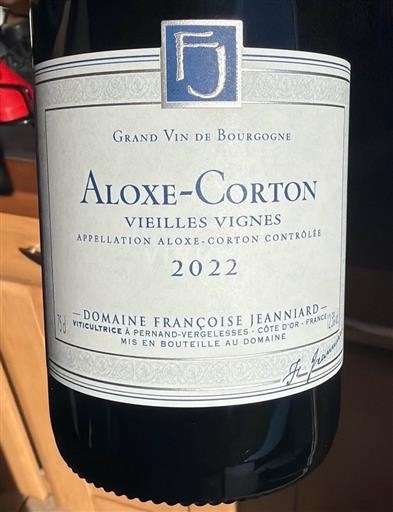 Burgundy Aloxe-Corton Françoise Jeanniard Vieilles Vignes 2022