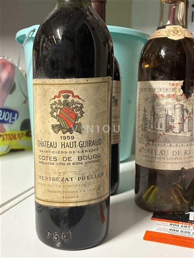 Burdeos Côtes-de-bourg Château Haut-Guiraud 1959