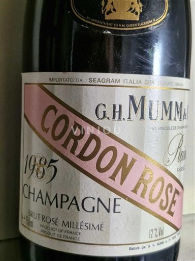 Champagne Sâm-panh G.H. Mumm Cordon Rosé 1985