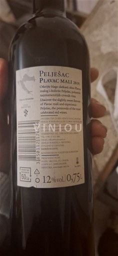 Dalmazia Peljes?ac Plavac Mali 2019