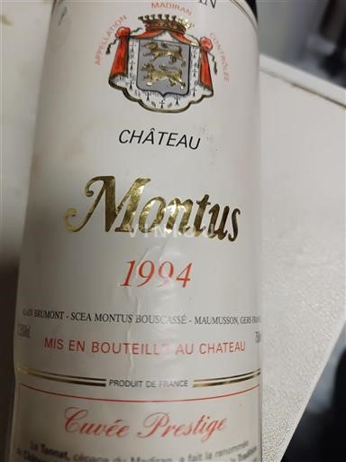 South West Madiran Château Montus Prestige 1994