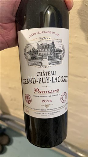Bordeaux Pauillac Grand Cru Château Grand-Puy-Lacoste 2016
