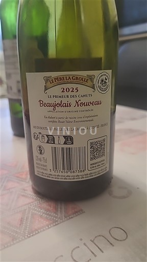 Beaujolais Beaujolais Nouveau Le Père La Grolle Le Primeur des Canuts 2025