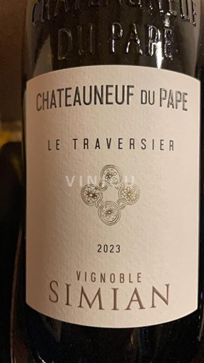 Rhône-dalen Châteauneuf-du-Pape Vignoble Simian Le Traversier 2023