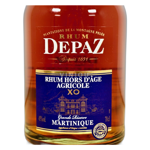 Rum Velho Rhum hors d'âge agricole XO - Grande Réserve - Distillerie Depaz 9a Martinica Não especificado